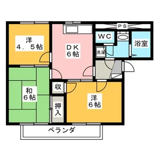 フローレス稲里 NE【1階】の間取り