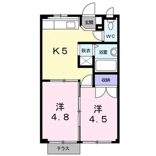 シティハイツ青木【1階】の間取り
