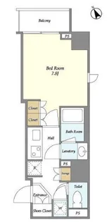 カーサスプレンディッド三田慶大前【7階】の間取り