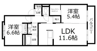ベルーデ住村【2階】の間取り