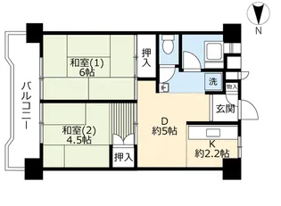 UR名谷【10階】の間取り