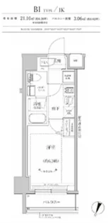リルシア横濱元町【2階】の間取り
