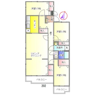 スカイビューNo11【2階】の間取り
