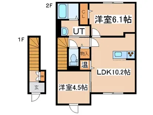 ディールームリバーサイドの間取り