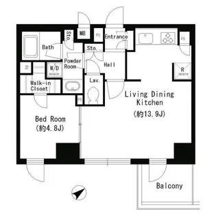 エスティメゾン四谷坂町【4階】の間取り