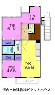リバーストーン【2階】の間取り