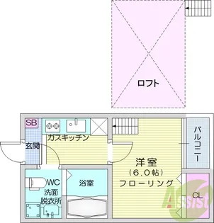 CAROLINA長町【2階】の間取り