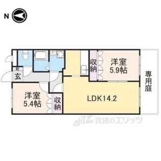 セントフィールド葛城1【1階】の間取り