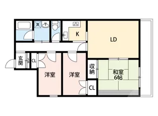 ヴェッサーエントラン【3階】の間取り
