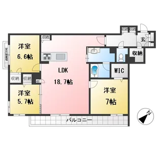 アンビエラ八事【3階】の間取り