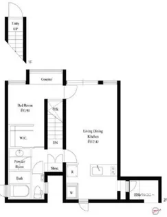 スクエアコート早稲田の間取り