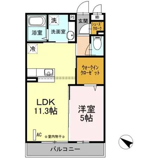 コート港南中央【2階】の間取り