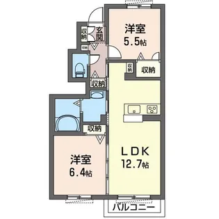 シャーメゾン ソレイユ デ プランタン【1階】の間取り