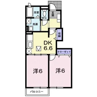カーサヴェルデ【1階】の間取り