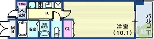 レジディア三宮東【4階】の間取り