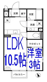アネシス城北A【1階】の間取り