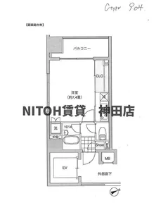リヴシティ中央区築地【9階】の間取り