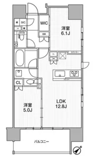 ディームス渋谷本町【7階】の間取り