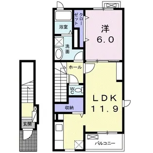 ラ・ネージュ【2階】の間取り