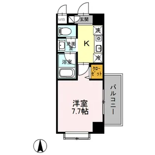 クリエール吉川【6階】の間取り