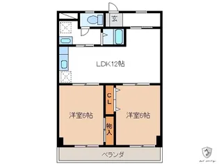 ハイツ田代【5階】の間取り