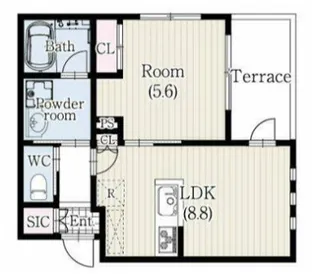 TERRACE CLIVIA 市川中央【3階】の間取り