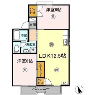 パレーシャル光永 B棟【2階】の間取り
