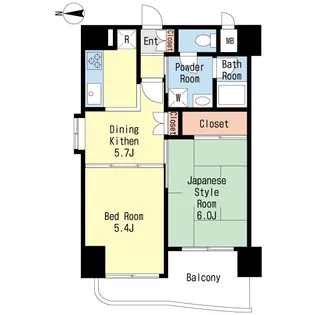 プロシード十条【6階】の間取り