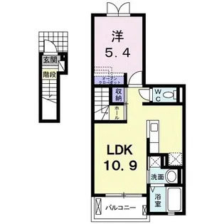 メロディ・ソレアード【2階】の間取り