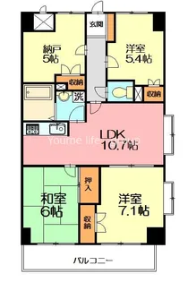 ツインベル・カトレア館【7階】の間取り