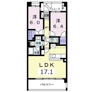ノーブルフォレスタII【2階】の間取り