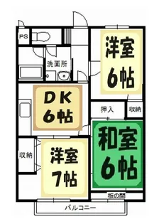旗家マンションルノワール【2階】の間取り