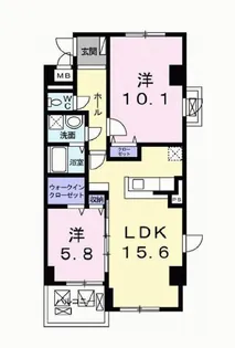 エアリーヒルズ芦屋【4階】の間取り