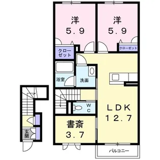 メゾン アルファ A棟【2階】の間取り