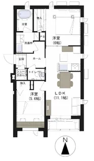 リバーマンション【1階】の間取り