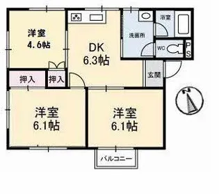 コーポRORO【2階】の間取り