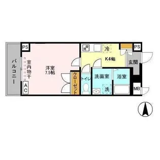 ポワール・K【5階】の間取り