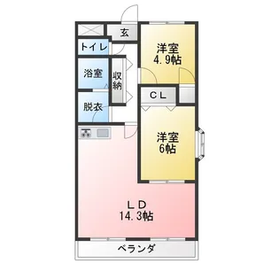 LA KIKUI N棟【3階】の間取り