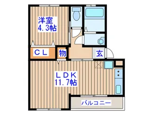 小田原コ-ポ【4階】の間取り