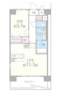 カンマキーノ【4階】の間取り