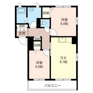 クレストコート海神【2階】の間取り