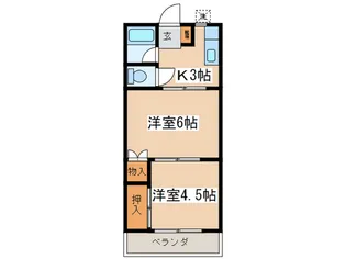 サンハイツ大神田【1階】の間取り