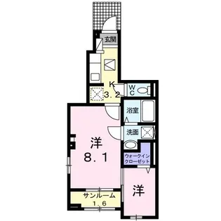 フェリーチェ駅南【1階】の間取り