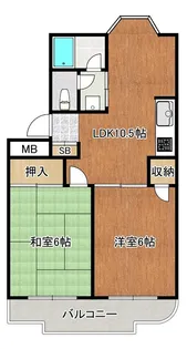 ぐらんどりぶ三番館【2階】の間取り