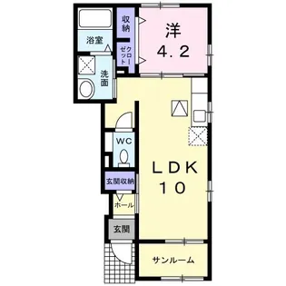 アヴニールヴィラTGME【1階】の間取り