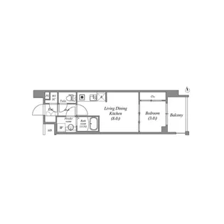 ArtizA瓦屋町I【2階】の間取り