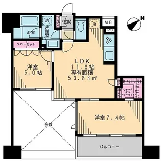スカイグランデ船橋宮本【3階】の間取り