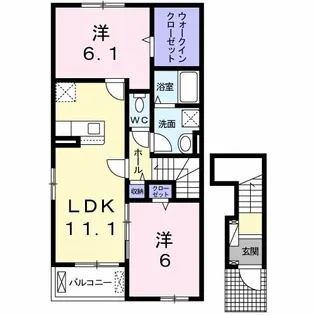 メゾン・ド・アルモニーA【2階】の間取り