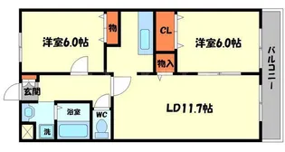 ディアコートタカノ【1階】の間取り