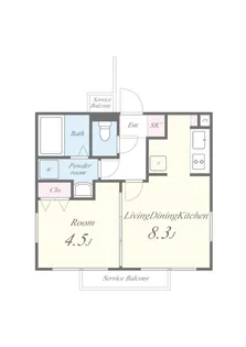CASA PIAZZA浅草【2階】の間取り